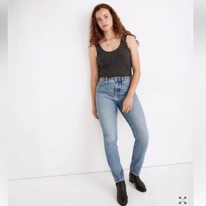 Madewell The Curvy Perfect Vintage Jeans Blue Banner Wash Denim 25 High Rise